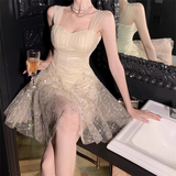 Vintage Sweetheart Sequin Design A-line Tulle Homecoming Dress HZ1024