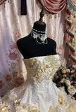 Gorgeous Strapless Ruffles Sweet 16 Quinceanera A-Line Evening Dress Ball Gown HZ1024