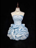 Vintage Sweetheart A-Line Homecoming Dress Ruffle Strapless Party Dress Short Cocktail Dress HZ1024