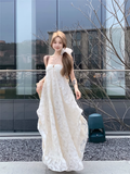 New Fashion Beige Design Beach Holiday A-line Halter Dress HZ1024