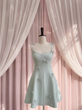 New Fashion Bow Design A-line Spaghetti Strap Party Dresses Homecoming Dresses, HZ1024