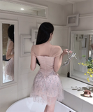 Vintage Sweetheart Sequin Design A-line Tulle Homecoming Dress HZ1024