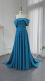 Gorgeous Sparkling Sequin Embroidery Off-the-shoulder A-Line Long Prom Dress Evening Dress HZ1024