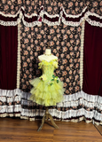 Vintage Green 3D Flowers Strapless Sweetheart A-line Tulle Short Homecoming Dresses HZ1024