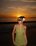 Cute Olive Green V-neck Sheath Knitted Homecoming Dress Party Dress HZ1024