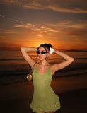 Cute Olive Green V-neck Sheath Knitted Homecoming Dress Party Dress HZ1024