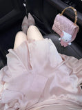 Vintage Pink Irregular Shoulder Strap A-Line Satin Short Party Dress Cocktail Dress Homecoming Dress HZ1024