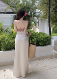New Fashion Design V-neck Slim Spaghetti Strap Dress HZ1024