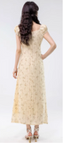 Simple Fashion Floral Design Sweet A-line V-neck Short-sleeved Dress HZ1024