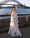Simple Fashion 3D Flower Halter Dress Design A-line Tulle Women Tiered Dress HZ1024