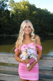 Vintage Pink Sweetheart Off-the-shoulder Sheath Bodycon Homecoming Dress Party Dress Short Cocktail Dress HZ1024