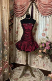 Vintage Burgundy Sheath Strapless 16th Birthday Dress Party Dresses Homecoming Dress HZ1024