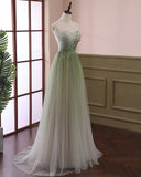 Beautiful Light Green Tulle A-line Formal Dress, Green Party Dress Prom Dress HZ1024