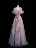 Pretty Pink Tulle A-Line Sleeveless Evening Dresses HZ1024