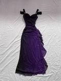 Burgundy A-Line Halter Mixed Color Chiffon Long Prom Dresses HZ1024
