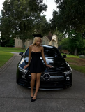 Black Strapless Sweetheart Neck Backless A-Line Short Party Dress Homecoming Dress HZ1024