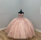 Sweet Pink Princess Dress A-line Off-shoulder Tulle Formal Prom Dress HZ1024