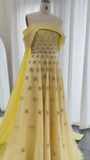 Gorgeous Sparkling Sequin Embroidery Off-the-shoulder A-Line Long Prom Dress Evening Dress HZ1024
