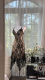 Elegant V-neck Applique Beaded Sequin Romantic Chiffon Evening Dress Prom Dresses HZ1024