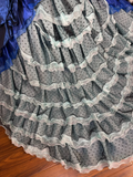 Vintage Navy Blue Sweetheart Satin Strapless Sweet 16th Quinceanera A-Line Evening Dress Ball Gown HZ1024