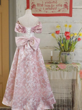 Vintage Pink Off-the-shoulder Prom Applique Beaded Evening Gown A-Line Party Dress Floor Length Formal Dress HZ1024