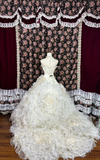 Elegant Ivory Tulle Strapless Pleated Sweet 16th Quinceanera A-Line Floor-length Evening Dress Prom Dress Ball Gown HZ1024
