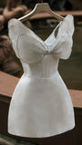 Cute Shiny Sequin Strapless Butterfly Design Sheath Short Party Dress Cocktail Dress Homecoming Dress HZ1024