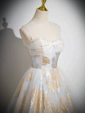 Beautiful Spaghetti Strap Floor Length Prom Dress, A-Line Floral Pattern Evening Party Dress HZ1024