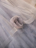 Gray Tulle Floor Length Formal Dress, A-Line Strapless Evening Party Dress HZ1024